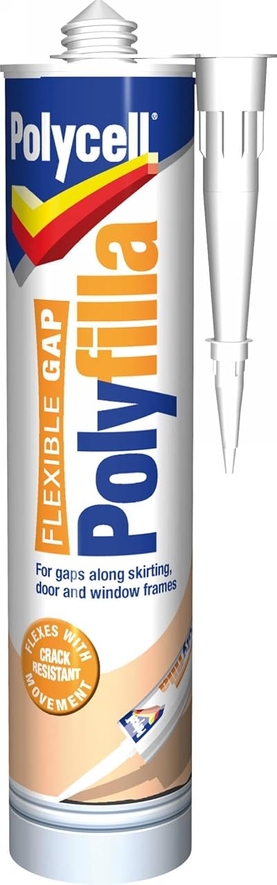 Polycell Flexible Gap Filler Polyfilla 290ML Crack Resistant Skirting Door