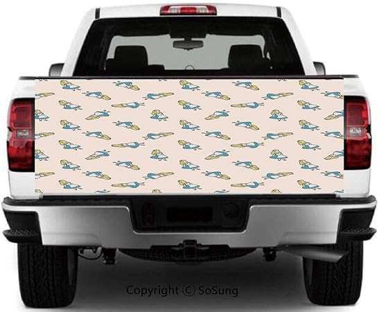 Sosung Autocollant Mural En Vinyle Alice Au Pays Des Merveilles Pour Voiture Camion 139 7 X 38 1 Cm Bleu Rose Pale Jaune Medium 60 Wx20 H Q01 Amazon Fr Cuisine Maison