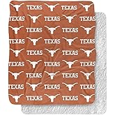 University of Texas Blanket, 50"x60" Logo Pattern Silky Touch Sherpa Back Super Soft Throw Blanket