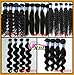 10-28 inch 100% RAW Virgin Brazilian Remy Human Hair Extensions Wavy Weave Weft Bundle #1B
