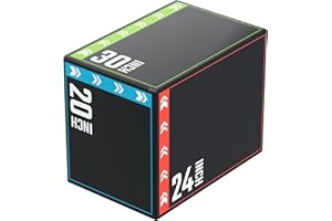 HANDBODE 3-in-1 Plyometric Box, Jumping Exercise Equipment Trainer with Non-Slip Surface for Workout Training, Pro-Duty HIIT Exercise Foam Plyo Box, Home Gym