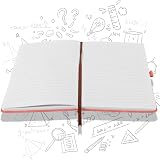 Lefute A5 PU Leather Notebook Pink 200 Pages 80gsm Elastic Closure Pen Loop view 4