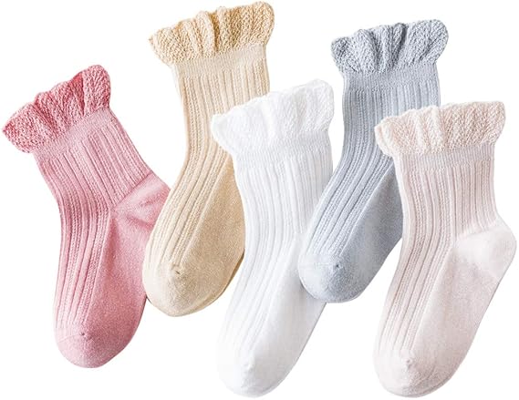Amazon 靴下 女の子 春 夏 ソックス キッズ 女の子 フォーマル 綿 通気性 柔らかい 通学 通園 小学生 5足セット ソックス 通販