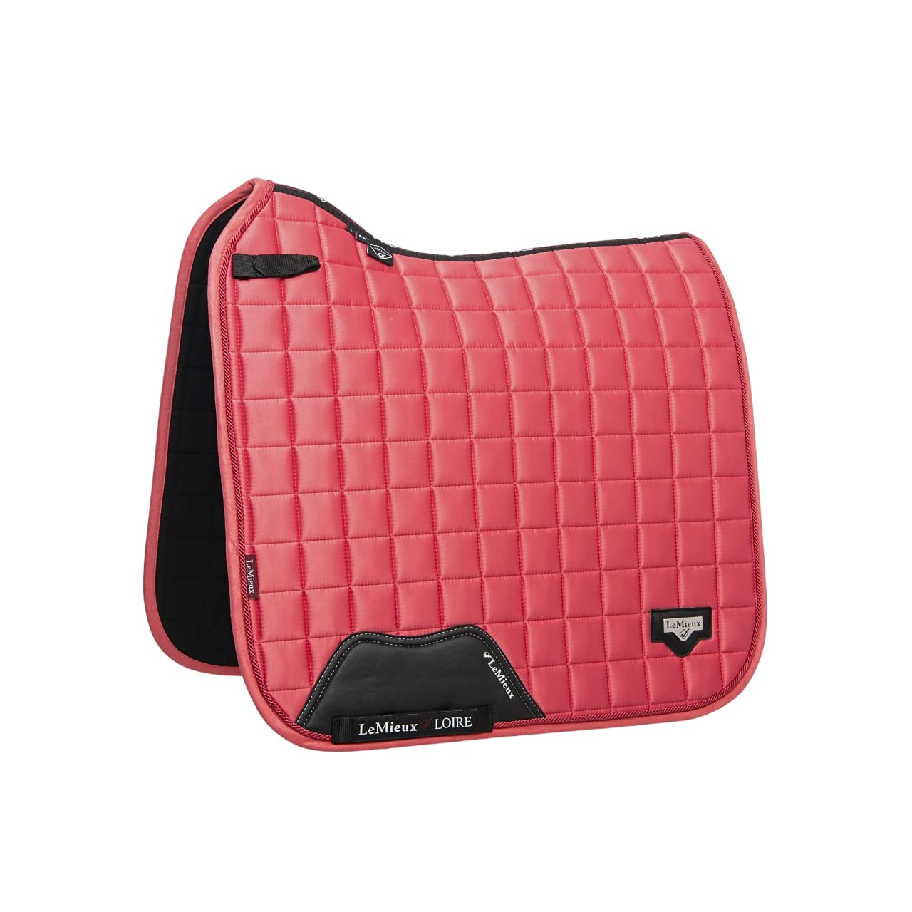 LeMieux Dressage Loire Classic Square Saddle Pad - Saddle Pads for Horses - Equestrian Riding Equipment and Accessories (Papaya - Small/Medium)