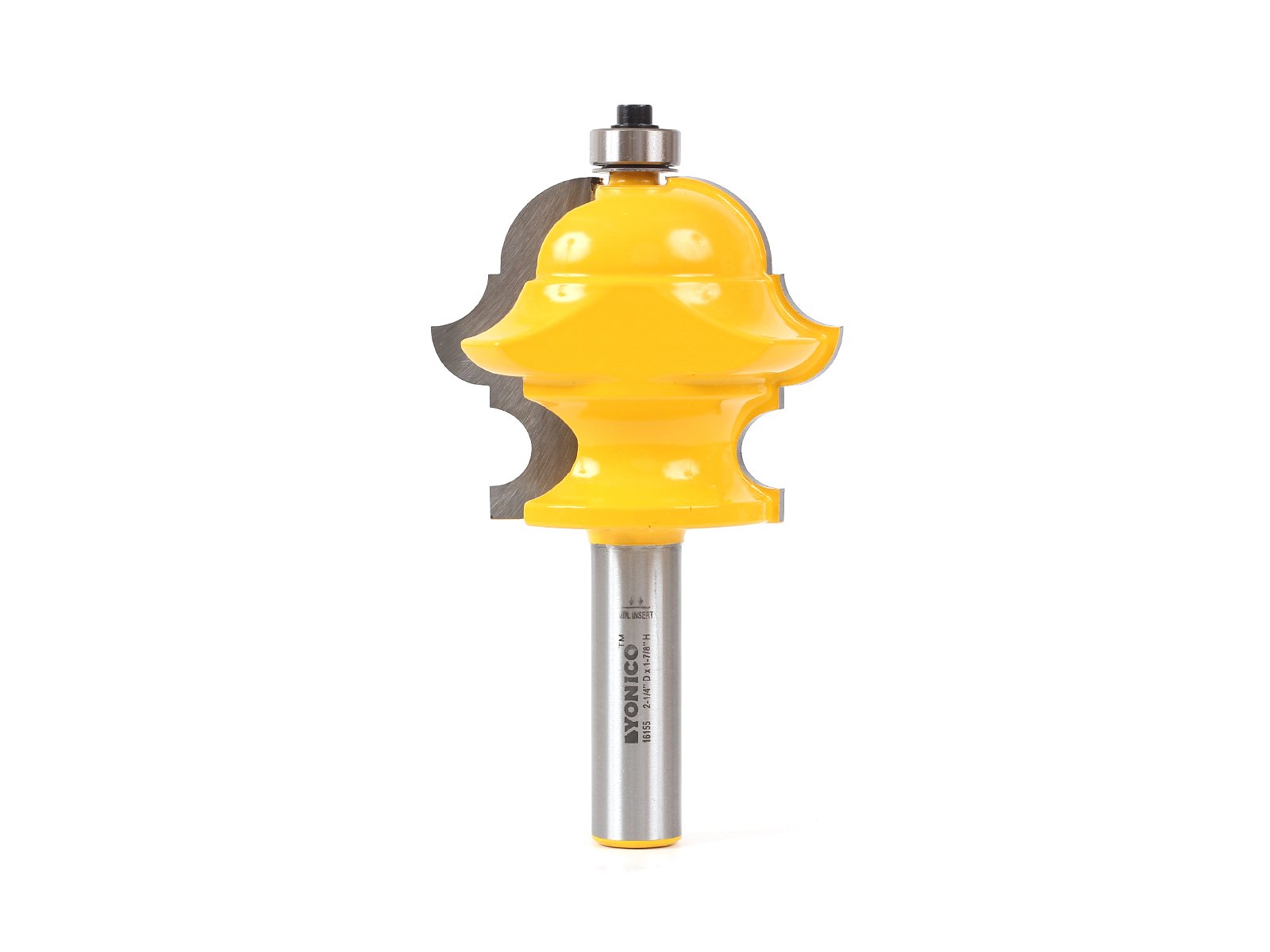 Yonico 16155 - Architectural Molding Router Bit, Multi Profile - Cutting Height: 1-7/8", Depth: 7/8" - 1/2" Shank