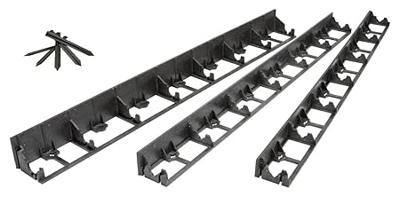 geoBORDER Rasenkante Beeteinfassung Land-Grid Beetumrandung Raseneinfassung Pflastersteine Mähkante (5.5) + 3 Nägel pro Meter