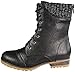 Refresh Women's Sweater Cuff Lace Up Combat Boots