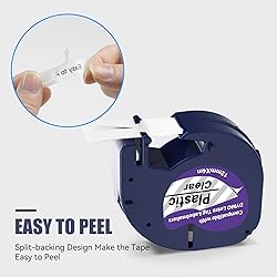 5 X Plastic Transparent Label Maker Tape