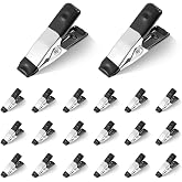 20 Pcs Small Clamps Garden Mini Spring Clamp Heavy Duty for Crafts Backdrop Warm House Metal Clips 3/4 Inch Jaw Opening for Woodworking Photography Home Decoration or Industrial Production, Black