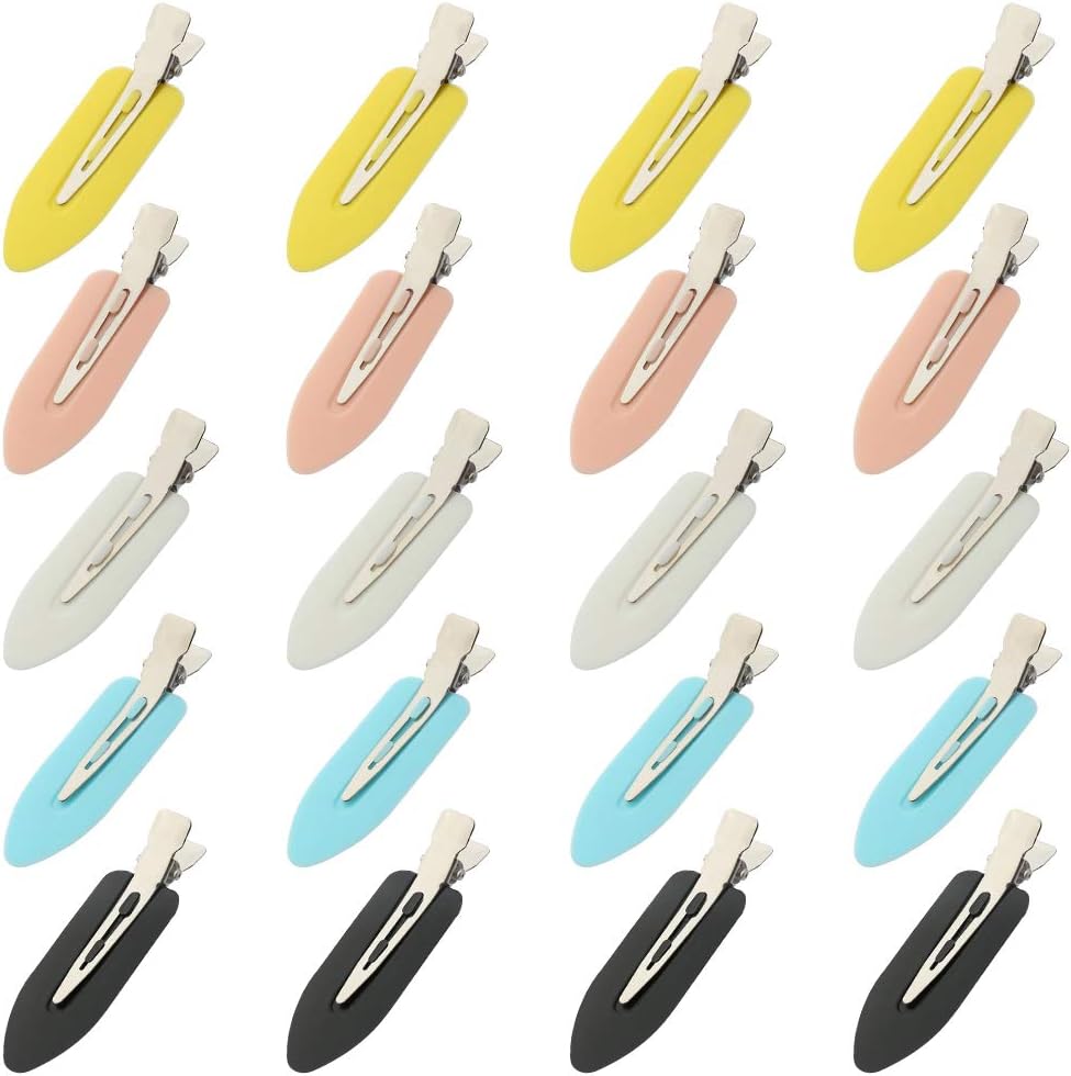 DaricowathX 20 pieces No Bend Hair Clips, Pin Curl Clips, No Crease Hair Clip for Hairstyle Bangs Waves Makeup Application