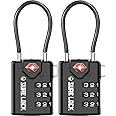 SURE LOCK TSA Compatible Travel Luggage Locks, Inspection Indicator, Easy Read Dials - 2 pack