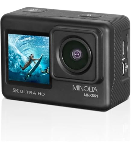 Amazon.com : Minolta MNX5K1 5K Ultra HD / 24 MP Action Camera Kit