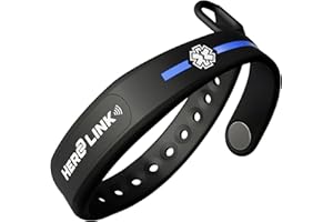 Hero Link® Medical ID Bracelet & Wellness Wristband – Adjustable Silicone, Waterproof, Heat-Resistant, Smart Band with NFC Tag for Instant Emergency Info Access