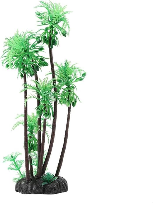 Bicaquu Arbol De Coco De Plastico Plantas De Acuario De Arbol De Arbol De Emulational Decoracion Amazon Es Productos Para Mascotas