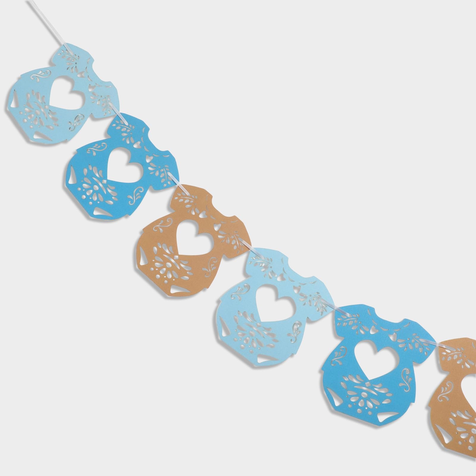 Photo 1 of AmazingSpark Cielito Lindo Party Decoration Papel Picado Baby Shower Banner, Mexican 12Pcs Bodysuit Card With Hanging String Fiesta Garland For Gender Reveal Neutral BabyShower Supplies(Lively Color)