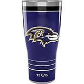 Tervis Traveler NFL Baltimore Ravens - MVP Made in USA Double Walled Insulated Tumbler Travel Cup Keeps Drinks Cold & Hot, 30oz, Stainless Steel