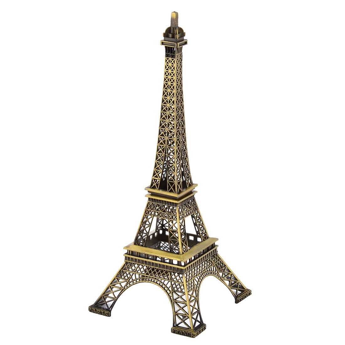 sourcing map Metal Home Decor Separable Miniature Tower Model 32cm Height Bronze Tone
