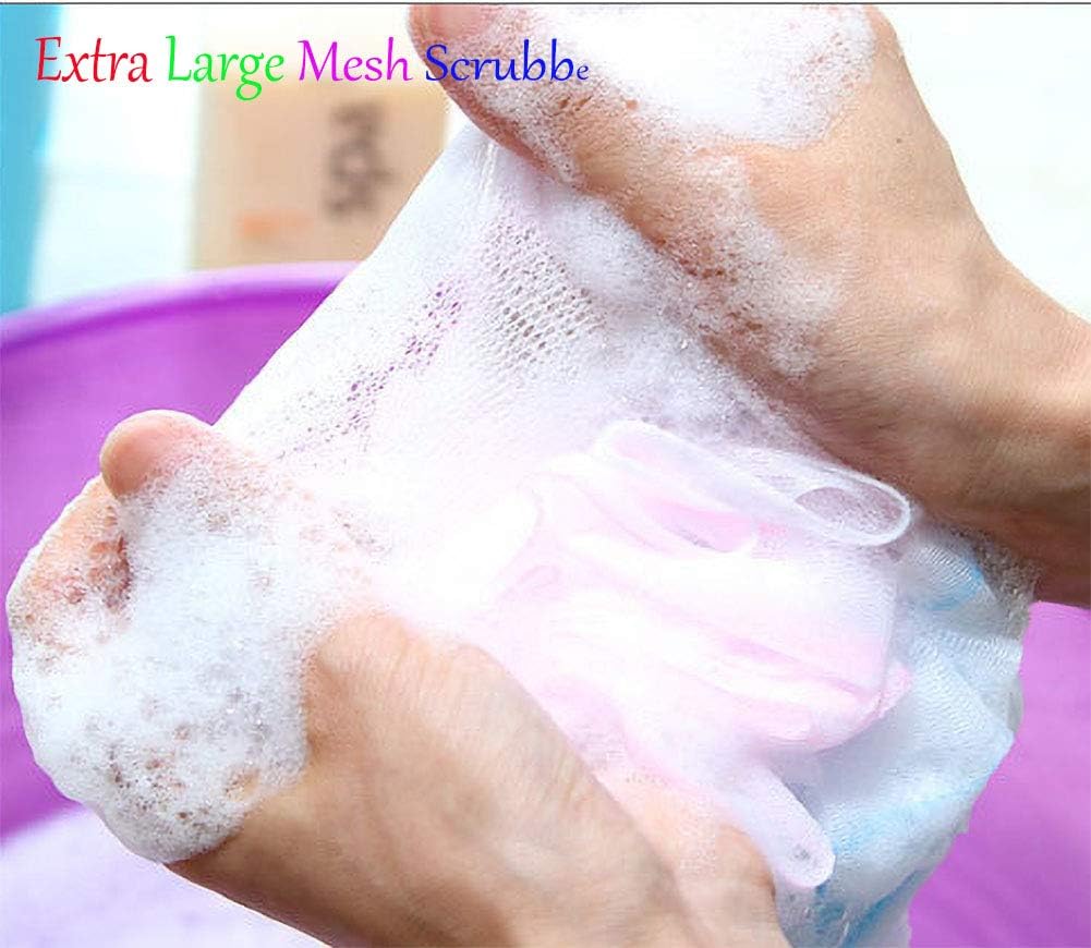 3pack Bath Sponge Loofahs, Exfoliate Shower Bath Loofah. Mesh Pouf Shower Ball and Beauty Bathing Accessories.: Health & Personal Care