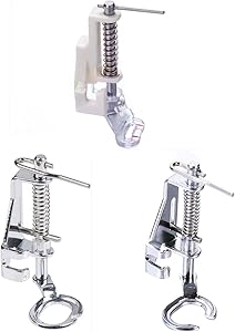 YEQIN 3pcs Large Metal Darning/Free Motion Sewing Machine Presser Foot for All Low Shank Brother Singer Janome Babylock and More Sewing Machines - Include Close Toe, Open Toe and Quilting Foot