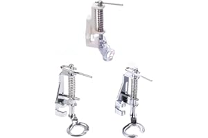 YEQIN 3pcs Large Metal Darning/Free Motion Sewing Machine Presser Foot for All Low Shank Brother Singer Janome Babylock and More Sewing Machines - Include Close Toe, Open Toe and Quilting Foot