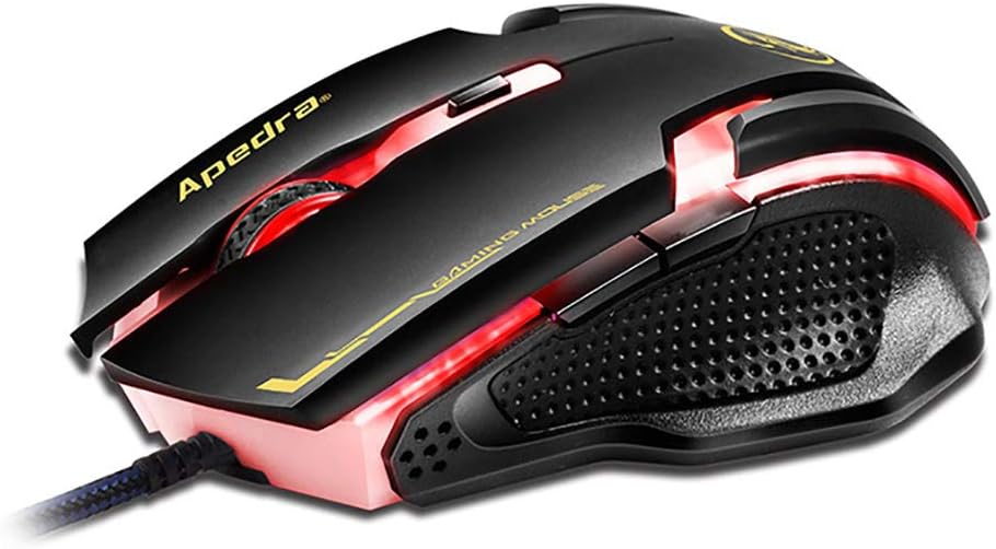 INEP Wired Gaming Mouse, Optical Gaming Mouse Ergonomic Mice with Adjustment DPI, 6 Buttons, for PC Laptop Desktop Notebook