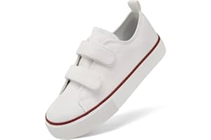 AOVOG Toddler Little Kid Cushioned Canvas Shoes Slip On Sneakers Soft and Durable