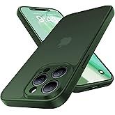 Shiiuou Shockproof for iPhone 15 Pro Max Case, [Camera Protection] [Military-Grade Drop Protection] Protective Anti-Yellow Slim Translucent Skin-Friendly for iPhone 15 Pro Max Phone Case, Forest Green