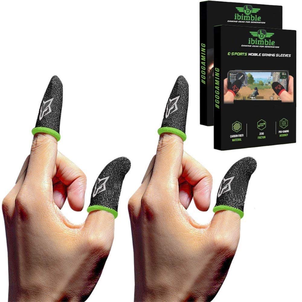 ibimble (4 Piece) Thumb & Finger Sleeve for Mobile Game (2 Pair