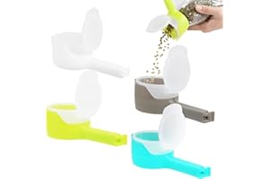 MOYLIE Food Clip Set with Pour Spout,Bag Clips for Food Storage Sealing Clip,Durable Plastic Clips for Food Snacks Storage with Pour Spout (4 Pcs)