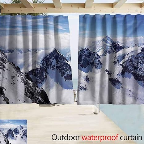 Amazon Com Andytours Outdoor Patio Curtains Winter Snowy