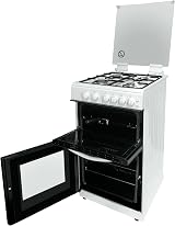 Igenix Statesman GTL50W Double Oven Gas Cooker 50cm White with Glass Lid view 2