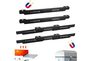 ITEFDTUTNE Wind Guards for Blackstone 36 Inch Griddle,Blackstone Griddle Accessories,Upgraded Magnetic Wind Screen for Blackstone Grill, Fit with Side Shelf, Hood＆Rear Grease Cup,Black