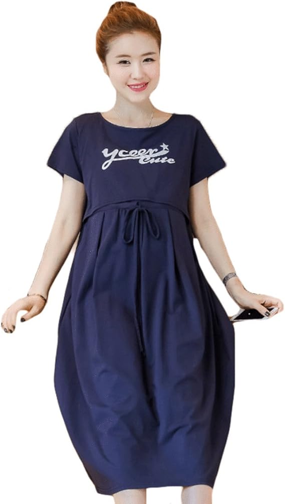 Amazon Co Jp Jocolate ジョコレート マタニティ 授乳服 ワンピース 半袖 夏 ゆったり 妊婦服 授乳口付き コットン 産前 産後 フォーマル シンプル 服 ファッション小物