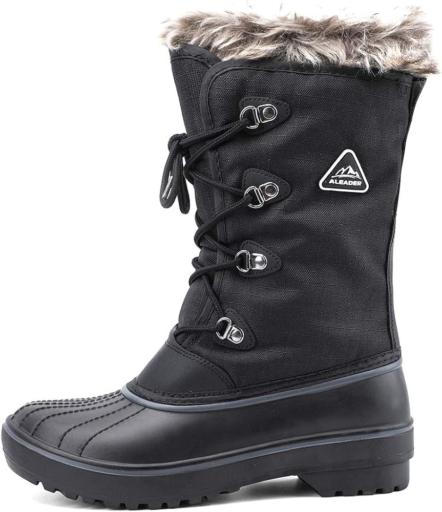  | ALEADER Women's Warm Faux Fur Lined Mid Calf Winter Snow Boots | Snow Boots