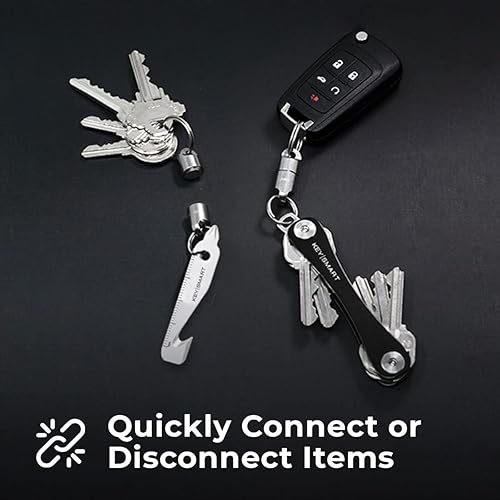 KeySmart MagConnect Titanium- Magnetic Quick Release KeyChain