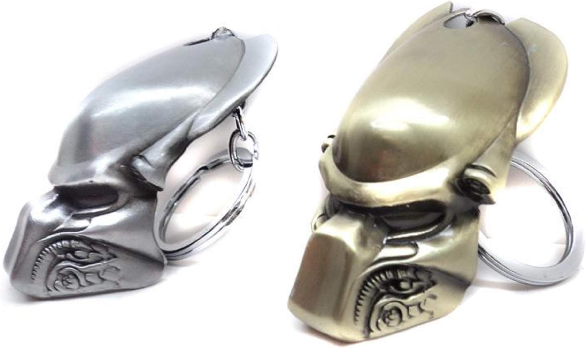 Chamber37 - AVP Predator Mask Keyring (set of 2) Alien v's Predator (Silver + Bronze (Q))