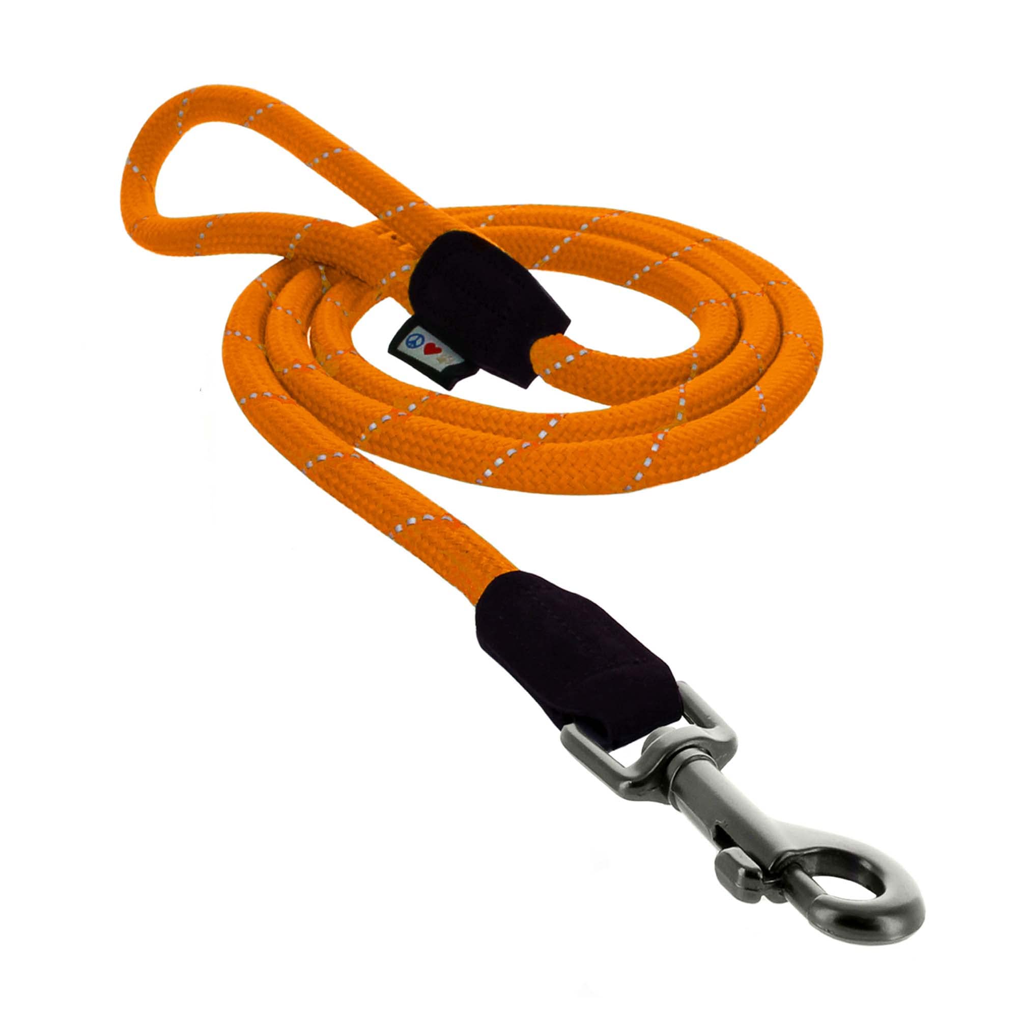 PAWTITAS 1.8 M Training Dog Lead Durable Small Rope Lead for Dogs Premium Quality Heavy Duty Rope Lead Strong and Comfortable - Orange Puppy Lead