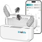 Blaids Neuro Rechargeable RIC + Programmable Hearing Aids for Seniors with Bluetooth Mobile App Hearing Test Audiogram & Noise Cancellation, Dual Mic & 128 DSP Channels | USA-Made