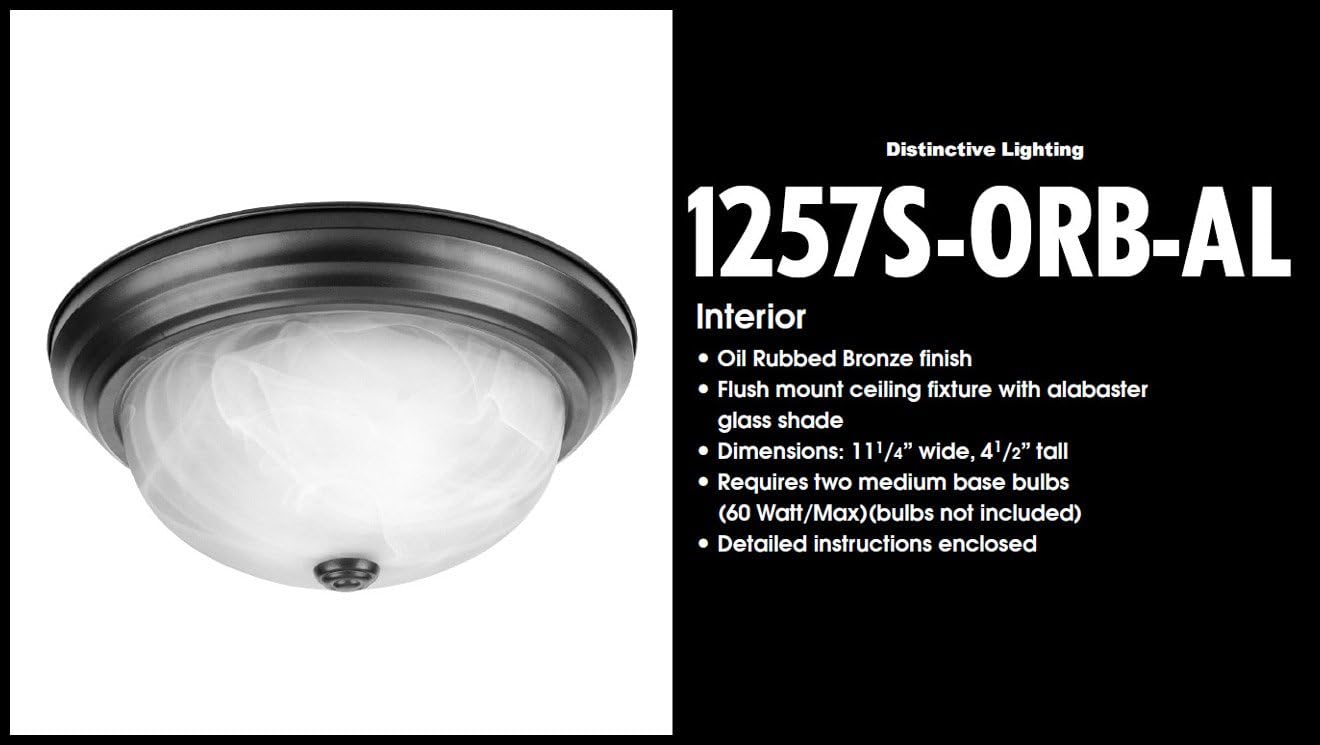 Designers Fountain 1257S-ORB-AL 11" Decorative Small Flushmount, Oil Rubbed Bronze - Led Household Light Bulbs - 