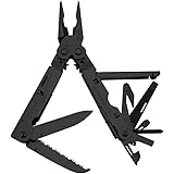 SOG PowerAssist Multi-Tool B66N-CP - 16 Tools, Black Oxide, Nylon Sheath, Assisted 2.75" Blade, Compound Leverage