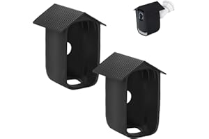 Tibapla 2 Pcs Camera Silicone Protective Covers, Black Weatherproof Silicone Skin, Security Camera Rain Cover Compatible with