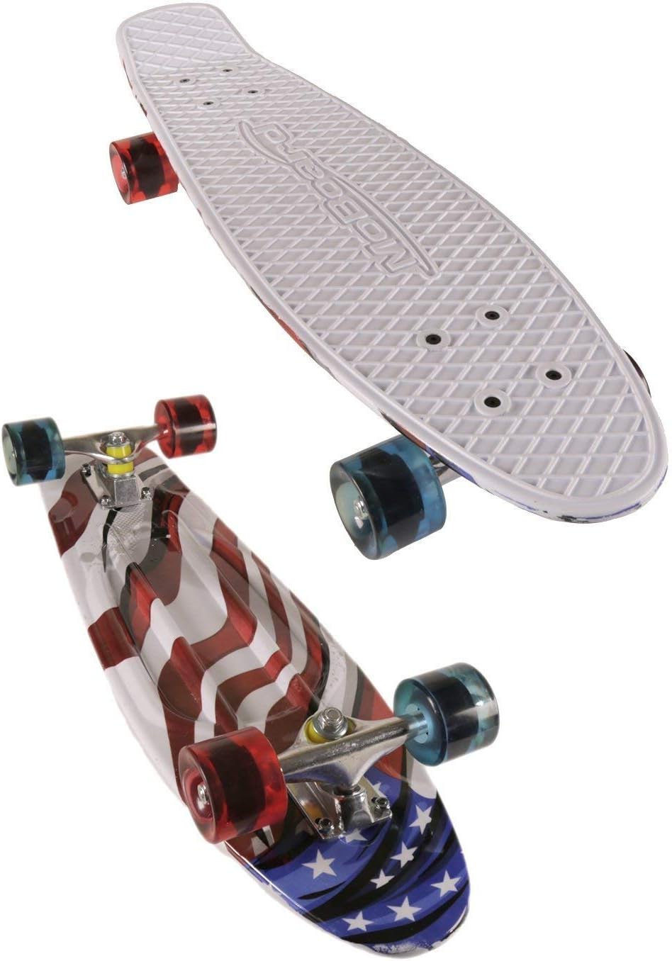 27-inch Vintage Skateboard - Skate for Beginners and Professionals - Shortboard for Kids and Adults - Stylish Board with Interchangeable Wheels