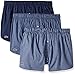 Lacoste Men's 3 Pack Gingham Woven Boxer, Nvyghm/Nvy/Nvst, Large