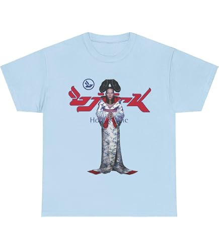 Bjork Unisex Tour Merch Tee T-Shirts and Sizes Light Blue | Amazon.com