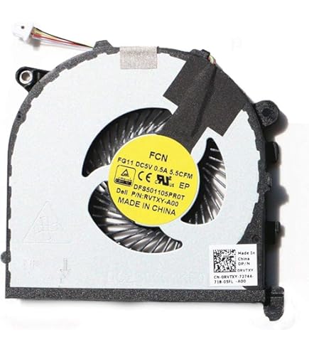 Ventilateur Refroidissement CPU Pour Dell Precision 5530/5540, XPS 15 7590/9570 - Compatible Modèles Récents