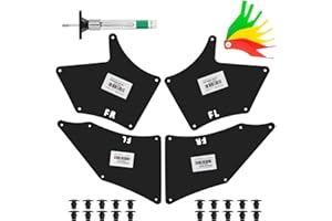 URMECCH Engine Splash Guards Fender Liner for Toyota Tacoma 2005-2023 Mud Flaps Front 4PC Set with 20 Clips, Tire Tread Depth Gauge, Brake Lining Tester