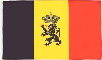 AZ FLAG Belgium Coat of Arms Flag 3x5 ft 100D Polyester with Lion