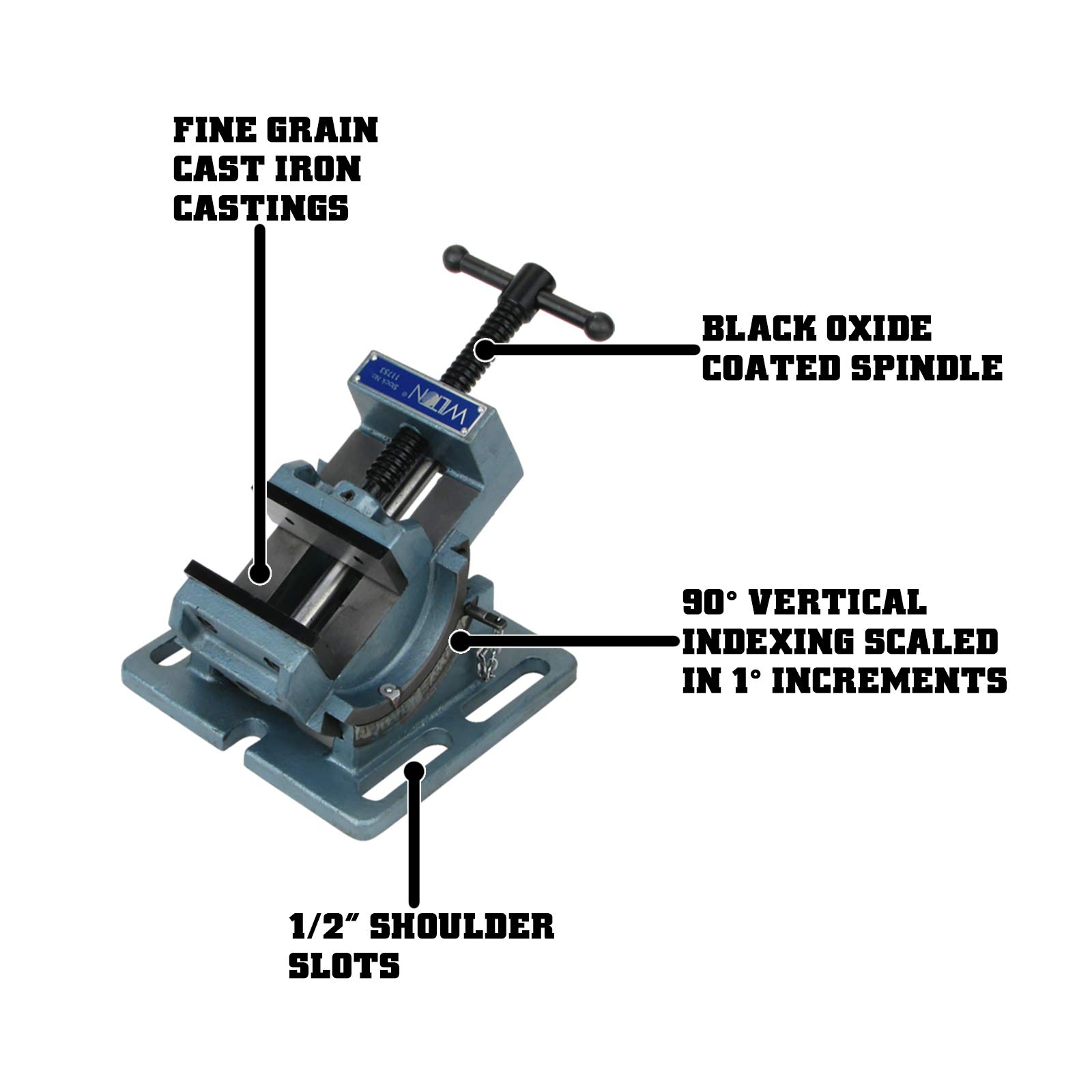 thumbnail image 2 of HFS(R) 3-Inch Cradle Style Angle Drill Press Vise 2 of 10