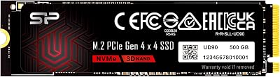 SP Silicon Power UD90 500GB NVMe 4.0 Gen4 M.2 SSD 5000/3850 MB/s