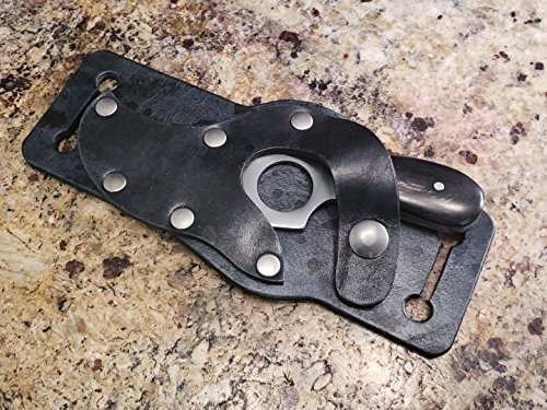 Knife and Leather Sheath Combo Deal - Fixed Blade 3.5" Stainless Steel Short Skinning Hunting Knife Concealed Carry Scout Carry Quickdraw Sheath